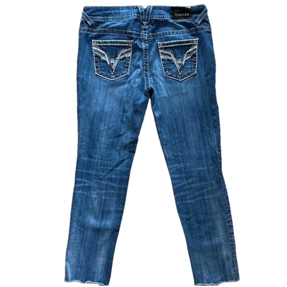 🔥 VIGOSS Women’s The Chelsea Mid-Rise Skinny Distressed Jeans Sz 11/12 ✨ - Picture 3 of 14